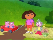 "Dora, we have to pull the the wagon out of the mud,