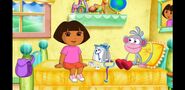 Dora explains to the viewer that today she's going to doctor