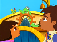 "Hey, I think I hear the singing bridge." ("I'm the singing bridge.") (And it sounds like he is voiced by Howie Dorough after he voiced the debut of Santa Claus in A Present For Santa!)