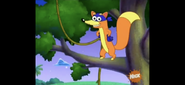 Uh-oh! It’s Swiper; playing out the part of the Three Wise Men's most dangerous foe Satan the Devil!