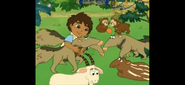 And here's Diego playing with a bunch of animals.