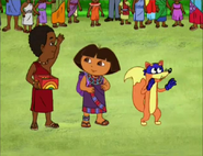 "Dora, Dora!" yelled a voice. That's Boots with an update!