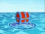 Whoa! This chest looks familiar! It's the same design and color from our pirate adventure to recover the costumes of Dora and her crew for the pirate play!