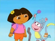 "Oh, Dora! We did it!!" cheered Boots.