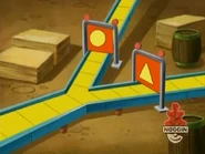We have to figure out which conveyor belt the present is on.
