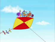 The Fiesta Trio on a kite.
