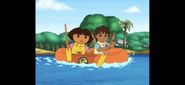 Will you help Dora and Diego paddle across the river?