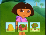 We looked in the hay, and looked in the barn, so that means the last little piggy must be at the…? Apple tree, right!