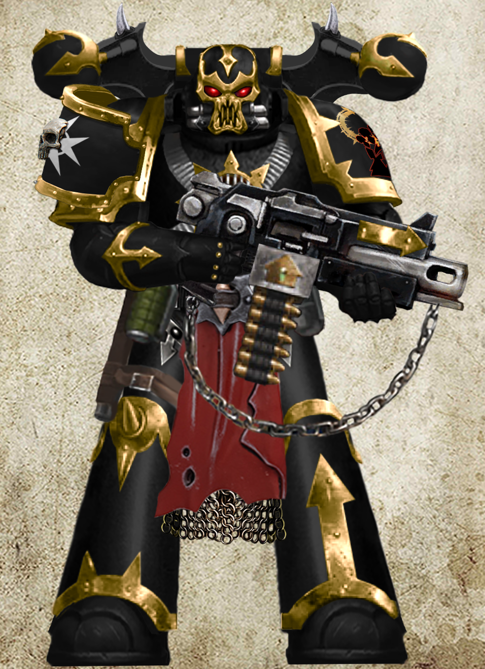 Black Legion Golden Knight Short Sword And