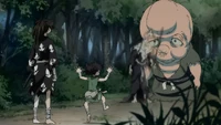 Jishō Nun Ghost's full appearance, alongside Yōkai Kozō, much to Dororo's horror.