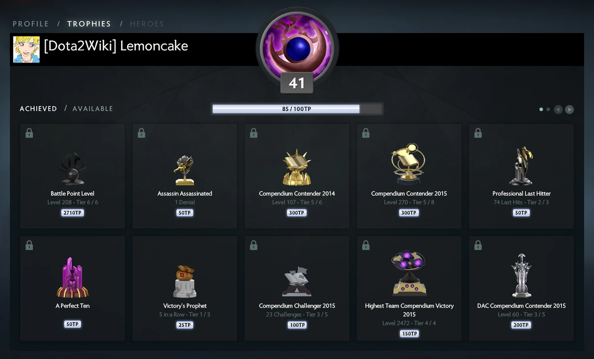 奖杯 Dota 2 Wiki 刀塔百科