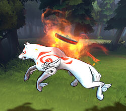 Capcom has submitted an Okami Amaterasu courier mod for Dota 2