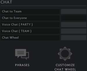 Settings hotkeys basic chat