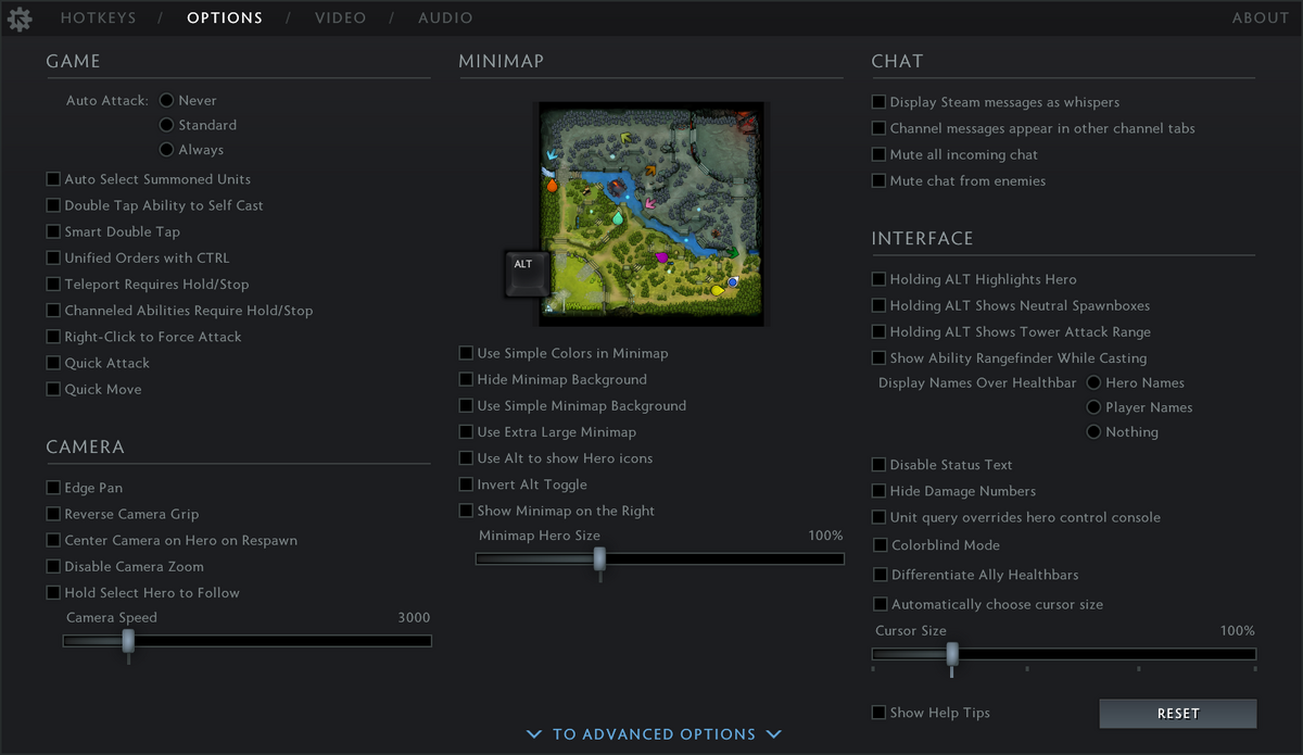 dota 2 menu