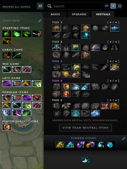 Interface neutral items shop