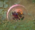 A hero with Lotus Orb's Echo Shell