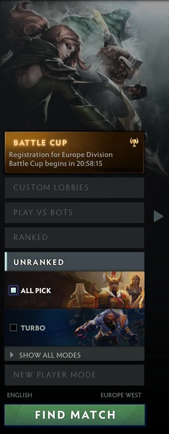 Matchmaking Screen