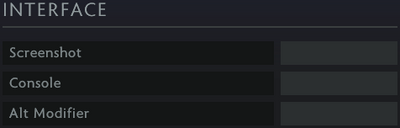 Settings hotkeys advanced interface