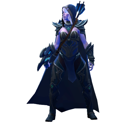 Drow Ranger, Dota 2, эльфийка, арт, капюшон, взгляд, лучница обои (фото, картинки)