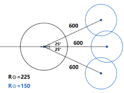 Initial impact and fragments impact visualized.
