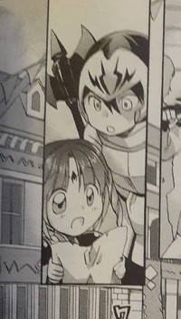 Michi beside her anime counterpart 