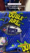 Double Dare at Super Bowl bandanna given out