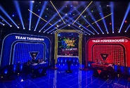 The season 2 set during rehearsal