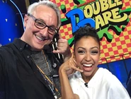 Contestant producer John Barra with Koshy