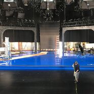 The set while under construction