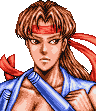 Rebecca's versus portrait in Double Dragon. (Neo Geo)