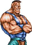 Abobo's victory portrait in Double Dragon. (Neo Geo)