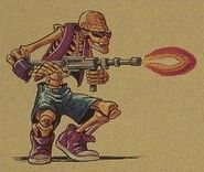 Bones artwork from the Double Dragon V manual.