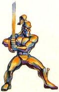 Icepick artwork from a promotional advert for Double Dragon V.