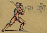 Icepick artwork from the Double Dragon V manual.