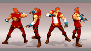 In-game model from Double Dragon Neon.