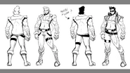 Billy and Jimmy concept art from Double Dragon Neon.