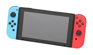 The Nintendo Switch console in handheld mode.