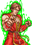 Dragon Jimmy's victory portrait in Double Dragon. (Neo Geo)