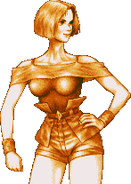 Marian's portrait in the introductory sequence of Double Dragon (Neo Geo)