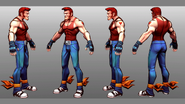 In-game model from Double Dragon Neon.