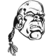 Abobo's portrait from the ZX Spectrum manual of Double Dragon.