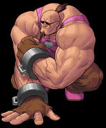 Abubo Rao from the homage fighting game Rage of the Dragons is inspired by Abobo.