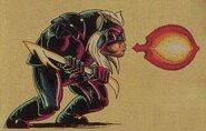 Shadow Master artwork from the Double Dragon V manual.