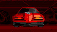 Steam trading card of the red car from Double Dragon Trilogy.