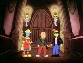 Doug, Skeeter, and Roger enter Bloodstone Manor