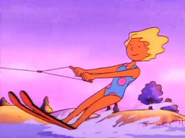 Patti waterskiing ("Doug Door to Door")