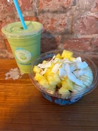 Tropical Bowl and Green Smoothie