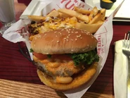 Buzz Mac 'n' Cheese Tavern Burger with Chili Chili Cheese Fries