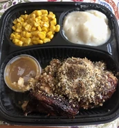 1/2 Garlic and Herb Roasted Chicken, Sweet Corn, Mashed Potatoes