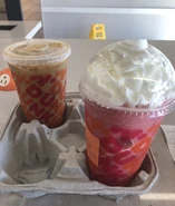 The Charli Cold Brew and Strawberry Coolatta